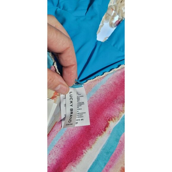 Lucky Brand Porto Covo Cross Back One Piece Size S Swimsuit Sz Small Multicolor - Picture 5 of 6